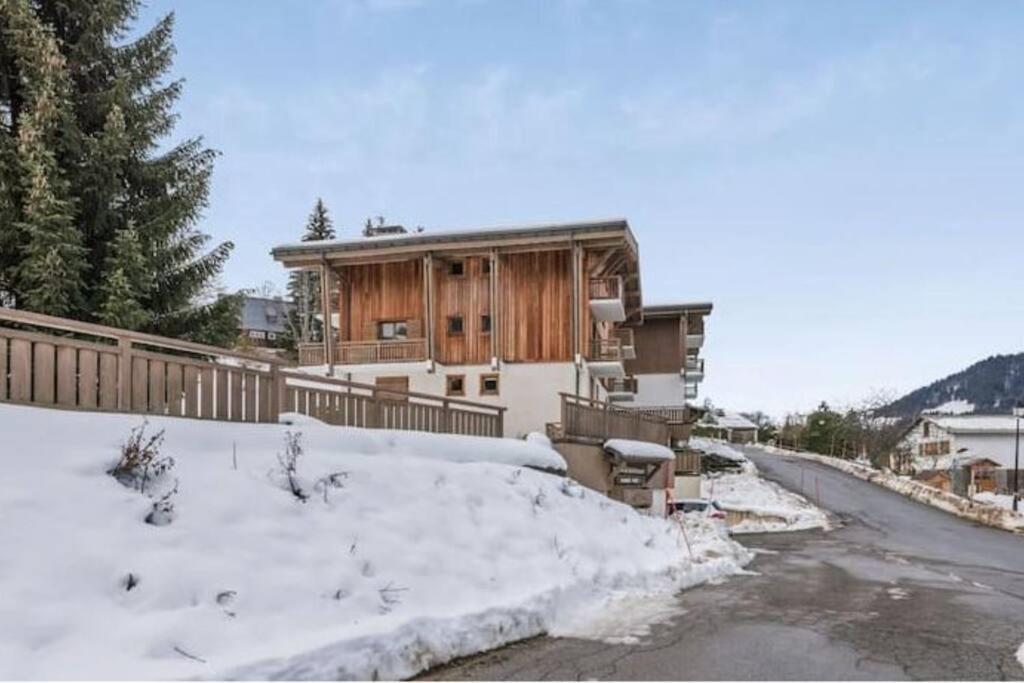 Charmant T2 Megeve, 10 Min A Pied Du Centre Εξωτερικό φωτογραφία